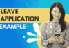 Leave Application for School & Office for Personal Reason leave application